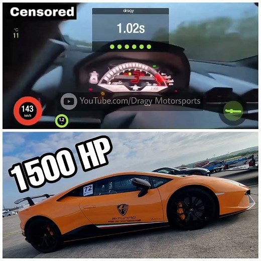 1500HP Twin Turbo Huracan | Rolling Anti Lag | Insane acceleration from 100-200Km/h #shorts #antilag