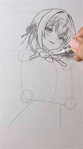 I draw anime girl #art #animeart #drawing #sketch #drawingtutorial