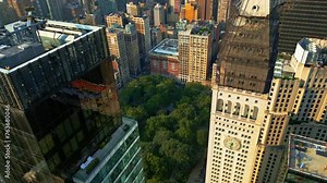 Rooftops of NYC and clock tower of Metropolitan Life Insurance Company