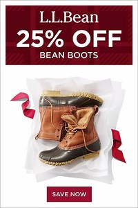 EARLY BLACK FRIDAY SALE: 25% OFF our legendary Bean Boots and ultracozy Wicked Good Slippers for TWO DAYS ONLY. Offer ends Tuesday, 11/26. | L.L.Bean