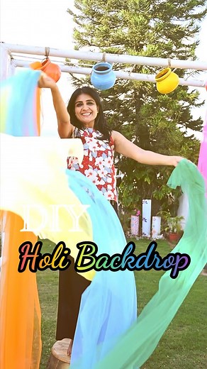 152K views · 361 reactions | DIY Holi Backdrop  . Create a vibrant...