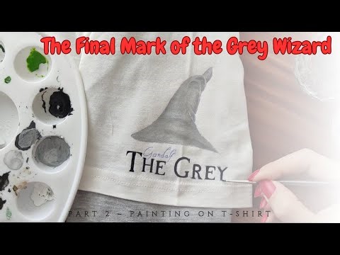 How to Paint On T-shirt? | Minimal Gandalf Logo & Sleeve Text | Final Touch | Part 4