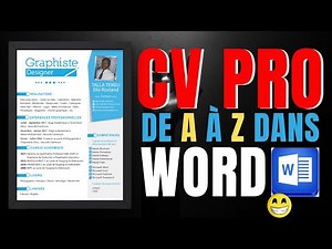 Création d'un CV(curriculum vitae) professionnel dans Microsoft Office Word 2016