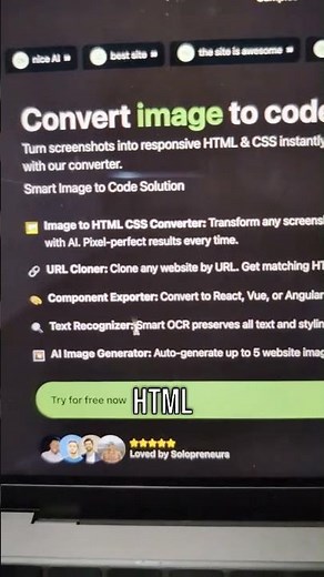 Transform Images to Code Fast: AI Tool Converts to HTML Instantly!