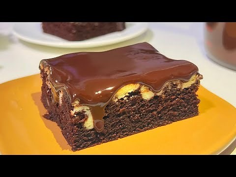 Chocolate Cream Cheese Brownie Cake | Rich & Moist Chocolate Cake Recipe