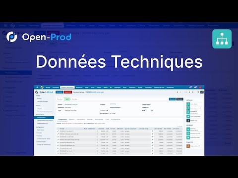 ERP Open-Prod - Données Techniques