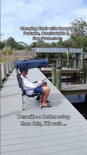 Too hot outdoors? Stay shaded and comfortable with the Camping Chair with Canopy