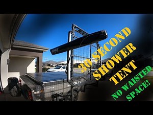 30 SECOND SHOWER TENT INSTALL ON FORWARD FOLD CAMPER TRAILER AIR OPUS