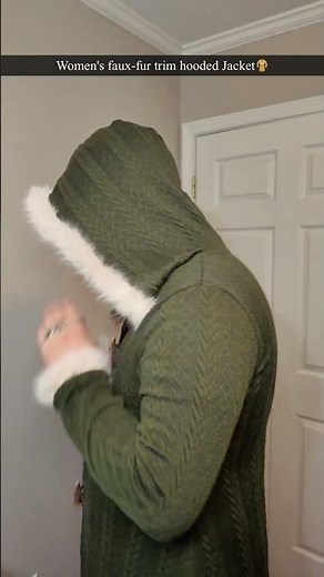 Ultimate Winter Style: Faux-Fur Trim Hooded Jacket Under $100 #WinterFashion #CozyCoat