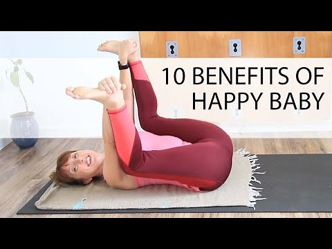 Benefits of Happy Baby Pose Ananda Balasana - 10 amazing benefits of this beginner yoga pose