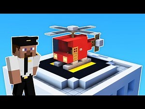 How To Build a Helicopter and Helipad | How To Build a City In Minecraft