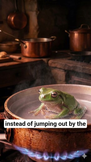 The Boiling Frog Syndrome🐸 #psychology #motivation #comfortzone #boilingfrog #mindset #discipline