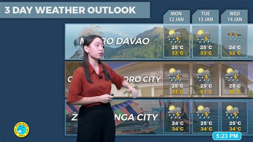 Public Weather Forecast issued at 5PM | January 10, 2026 - Saturday DOST-PAGASA Weather Specialist: Leanne Loreto #weatherreport #dostpagasa PAGASA Weather Report (Subscribe for more weather updates) Facebook Page (Like): / pagasa.dost.gov.ph Twitter (Follow): / dost_pagasa Website (Visit): http://bagong.pagasa.dost.gov.ph Customer Satisfaction Survey (Feedback): https://shorturl.at/Do3VX | DOST-PAGASA