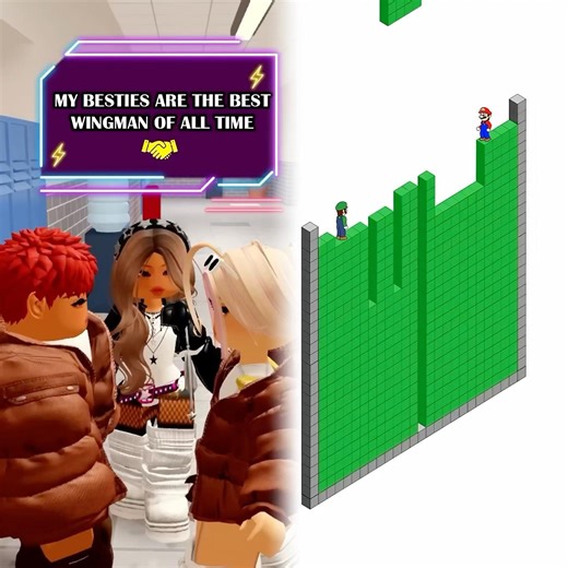 When my besties became my wing-woman 🤭 #roblox #berryave #schoollove #shorts #flirting