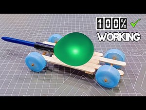 Science 100% Working‼️Balloon Powered Car , Air Balloon Car Project , DIY Toys Car