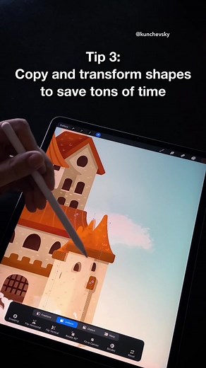 Procreate Course Summer Sale: Learn to Draw Castle Step by Step