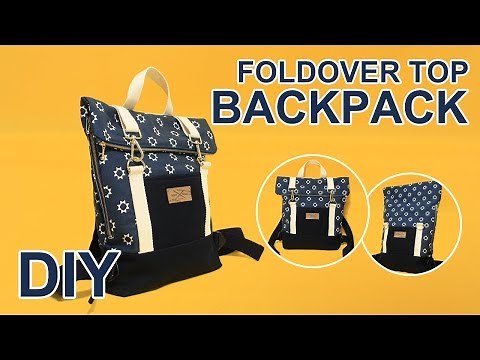 DIY Foldover top Backpack | 나만의 롤탑 백팩 만드는 방법 | How to sew backpack | リュックサックの作り方 #sewingtimes