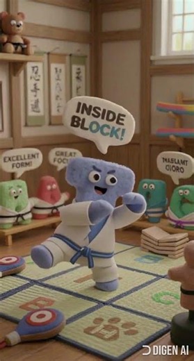 I Is For (Bushi Ban) Inside-Block ‪@karatekidtraining‬