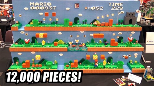 LEGO Super Mario Level with 14 Motors