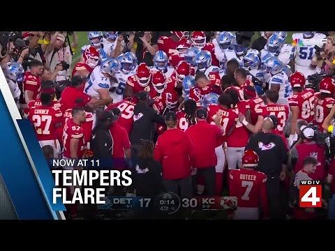 Detroit Lions get into brawl with Chiefs after loss on Sunday Night Football