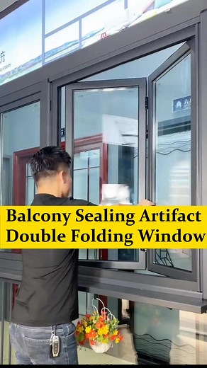 Balcony panoramic double free folding window.#foldingdoor #slidingdoor #aluminumwindows #windows #windowfactory #fyp #foryou #viral #homedecor #homedecormalaysia #kakidekomalaysia #dekorumah #hiasrumah #carporch #patio #foldingdoor #safetydoor #outdoortiles #houserenovation | Chinawindoors