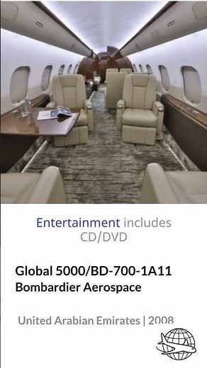 2008 Bombardier Global 5000 FOR SALE | Luxurious Private Jet