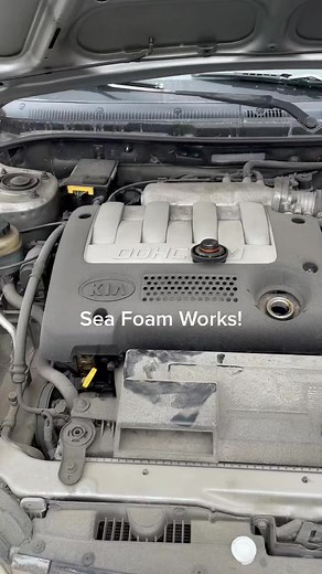 I finally remembered to record before and after seafoam, I let it idle for about 20 min and it stopped ticking #seafoam #works #kia #sludge | Engine Sludge Removal