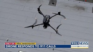 Local police using a drone to keep streets safe