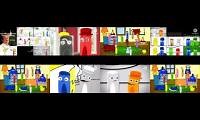 Mix of 8 videos from youtube : color crew play at once