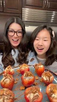 Making Valentine’s dessert with Livvy! 🥰🍓❤️#cooking #easyrecipe #howto #valentineday