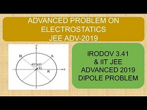 Electrostatics | Irodov Problem 3.41 | IIT JEE Advanced 2019 | Electric Dipole