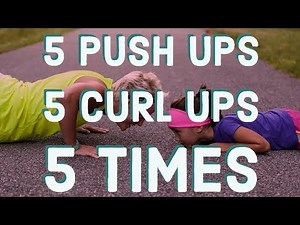 Push Up & Sit Up Practice for Kids [5 Sets of 5]