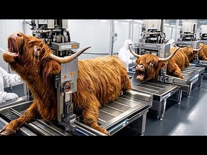 Inside Highland Cattle Hide & Horn Processing - From Raw to Perfect Finish Full Factory Process