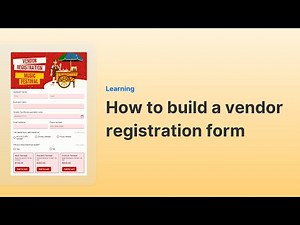 How to build a vendor registration form | 123FormBuilder