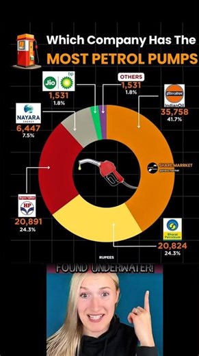 Which Oil Company Has the Most Petrol Pumps in India? 🇮🇳⛽#viral #fuel #mrbeast