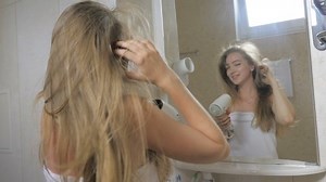 Playful Young Girl Towel Sings Dry Stock Footage Video (100% Royalty-free) 1033154765 | Shutterstock