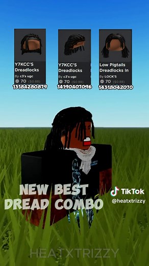 NEW BEST DREAD COMBO ON ROBLOX. W OR L #fyp #robloxedit #viral #roblox #robloxviral #nsgorg #heatent #dreads #blackroblox #robloxhaircombos #blowthisupforme #mgmtrizzy #robloxdreads #robloxdreadcombo #robloxtiktok