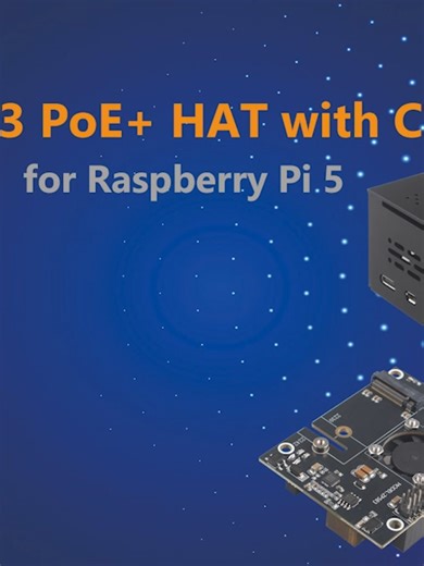 ZDE ZP583 PoE HAT PCIe to M.2 Key M NVMe SSD Adapter Board with Aluminum Case for Raspberry Pi 5#Raspberry Pi 5