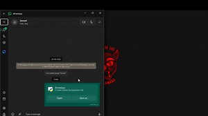 Demonstration of WhatsApp opening Python scripts without a warning