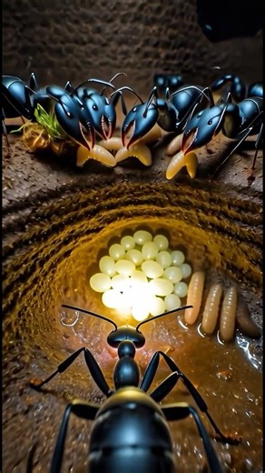 Formiga POV – Câmera Científica nas Costas Dentro de Colônia Subterrânea Gigante