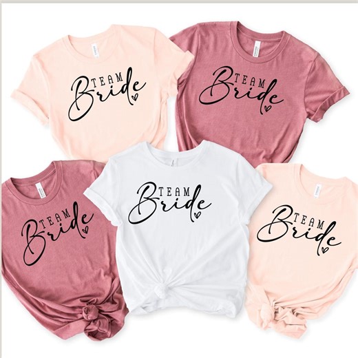 Team Bride T-shirts: Bachelorette Party Bridal Squad - Etsy