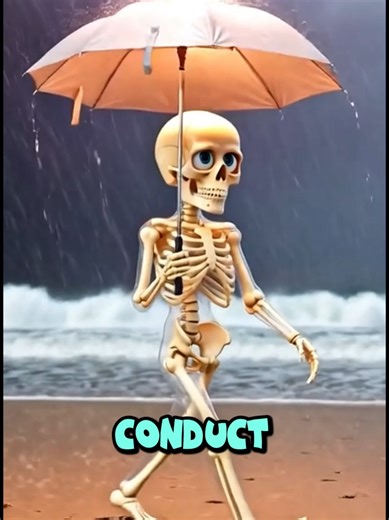 Which is the safest place when lightning strikes? ⚡ #DidYouKnow #sciencefacts #Thunderstorm #discovery #skeleton