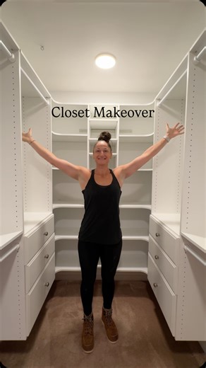 The closet makeover is complete! Now we just have to load it back up with clothes! Comment CLOSET and I’ll send you the system I used! #diycloset #modularcloset #closetsystem | Selene Builds Things