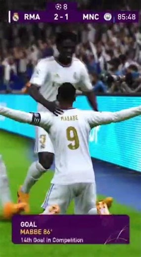 Real Madrid vs Manchester City | Mbappe UNBELIEVABLE Goal 😱 | Champions League 16 | PES Simulation