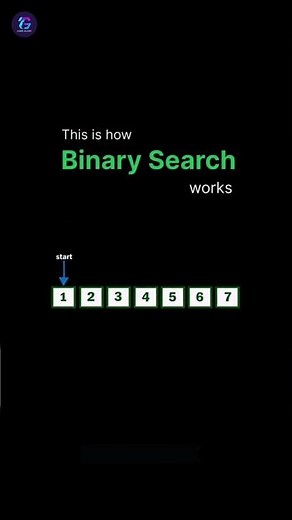 How Binary Search Actually Works | Binary Search Explained Simply | Binary search #shorts #binary#yt