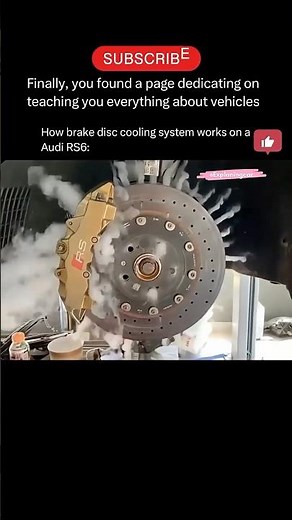 How brake disc cooling works for Audi RS6 ? 🤔 #car #carlover #technology