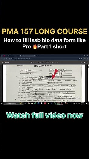 ISSB Bio Data Form Full Guidance |part 1 | short 2 |Common Mistakes, Perfect Answers & Pro Tips