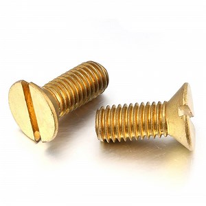 [Hot Item] Copper Slotted Countersunk Flat Head Machine Screw M4 X 12