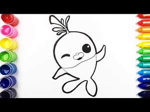 Coloring tunip the Octonauts. Painting for toddlers and drawing for kids 1080p [ARattG 아랏지]