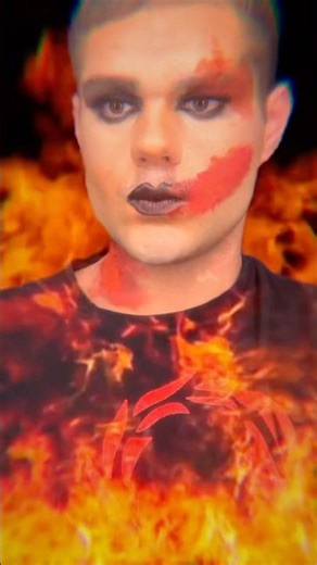 Fire Flame Makeup Tutorial inspired by @jamescharles #makeup #jamescharles #fireflames